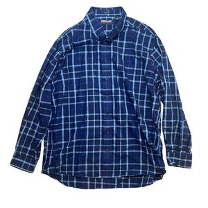 Kirkland Signature Mens Striped Button Down Shirt